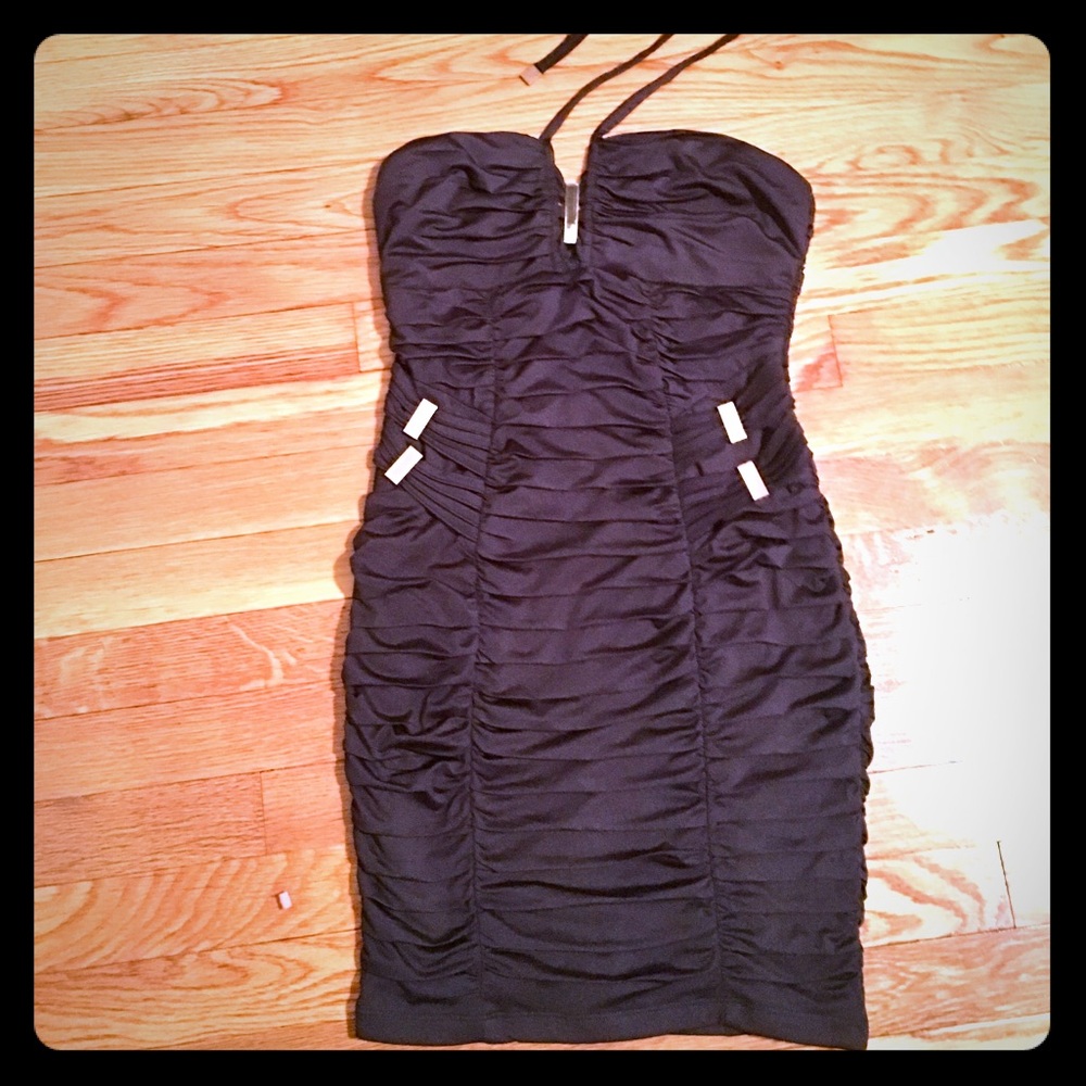 Fitted Dress with Neck-Tie
